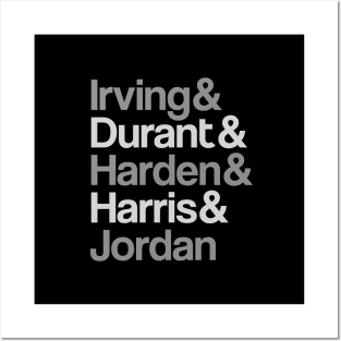 Brooklyn Nets Harden Irving& Durant Dream team Posters and Art